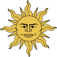 Illustration of a heraldic sun