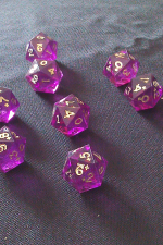 Photo of purple 20+ dice