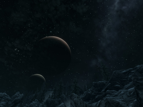 Two moons rising in Skyrim